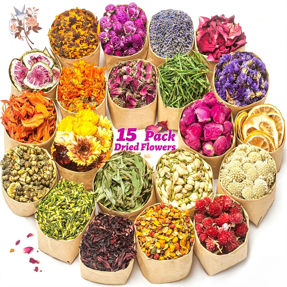 Candle Making Bath - 15 Bags Dried Flower Artisan Kit