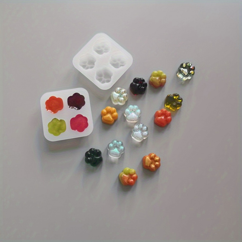 Candle Making Kits - 1Cat Paw Pattern Silicone Mold Set-4A