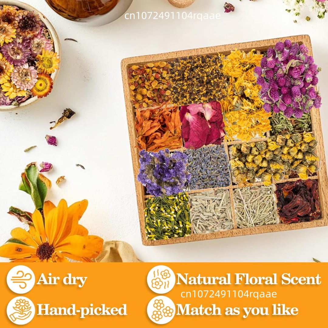 Premium Natural Dried Flowers  - đánh giá và giá Candle Making Bath